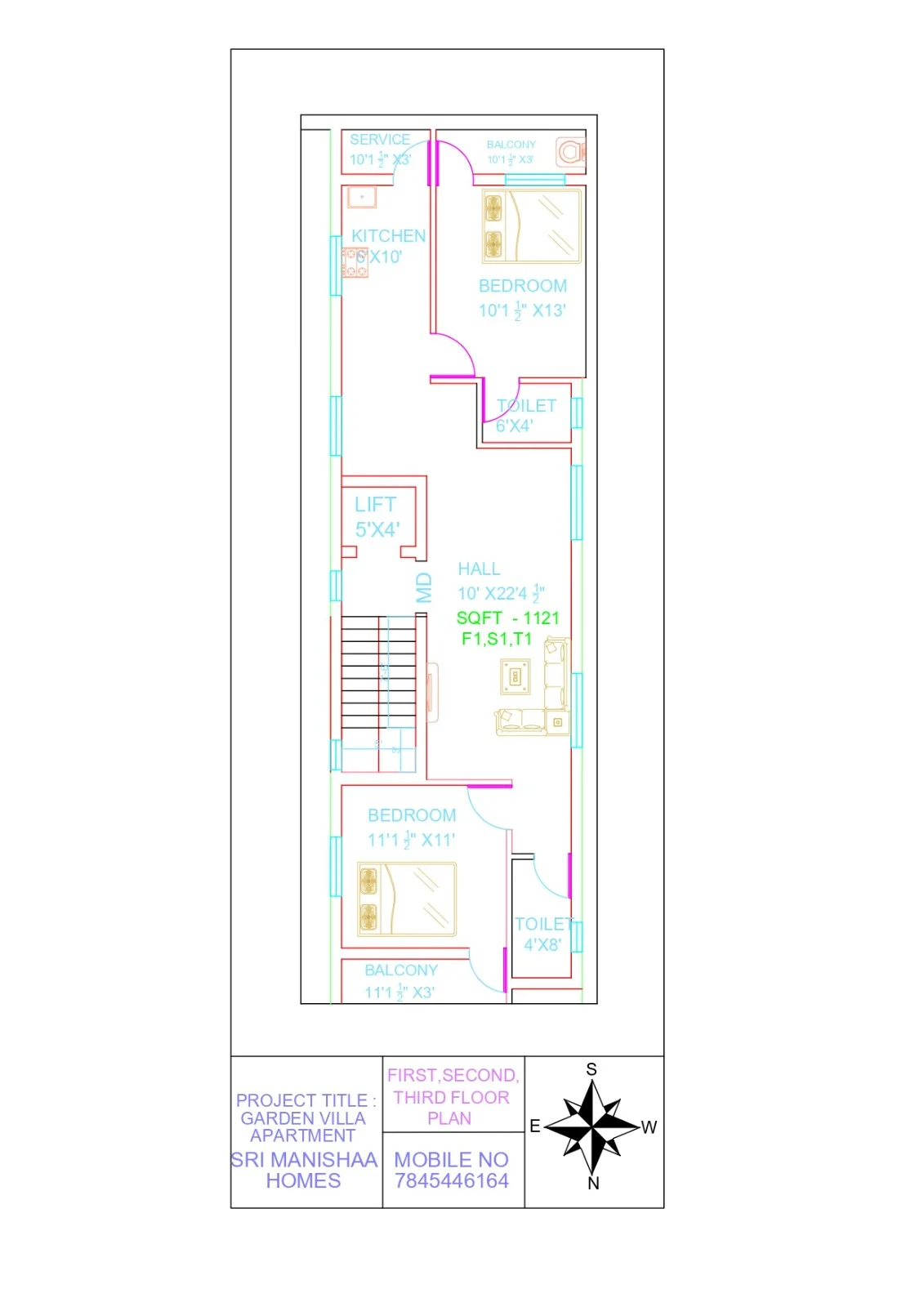 Garden Villa Apt floor plan