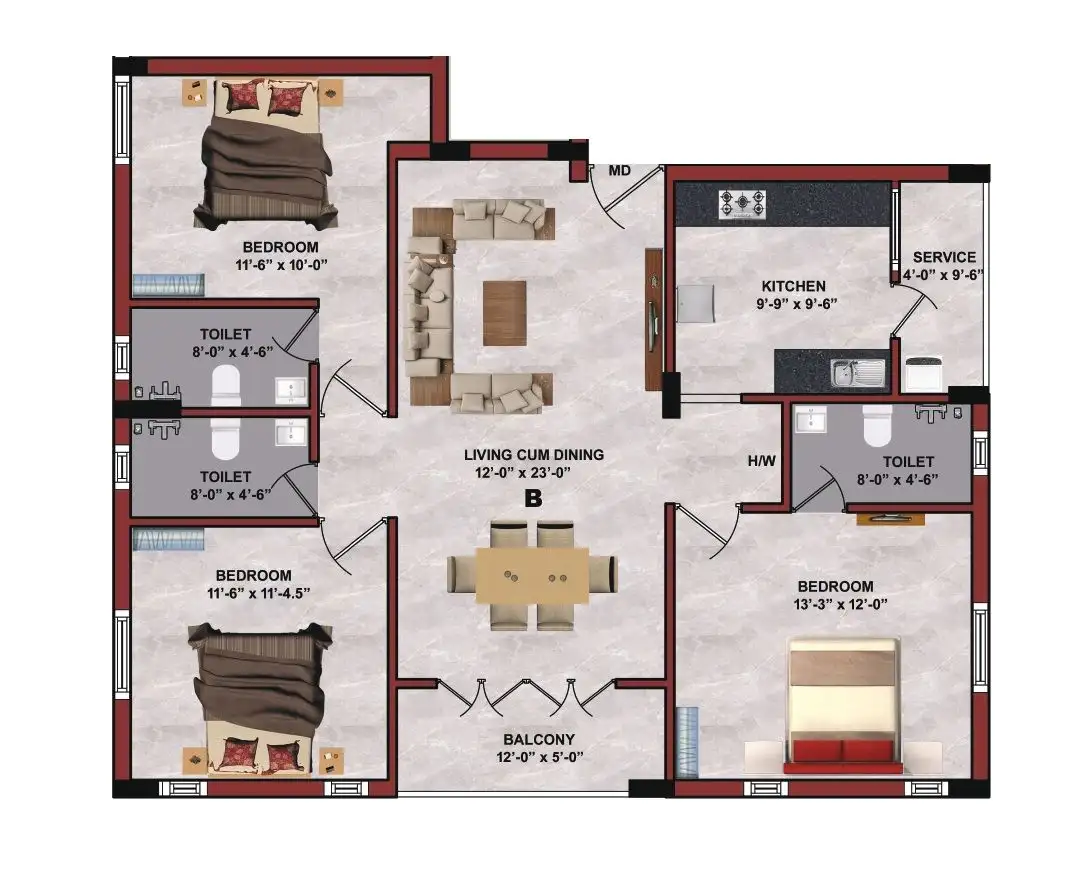 Sree Guru Atulya floor plan