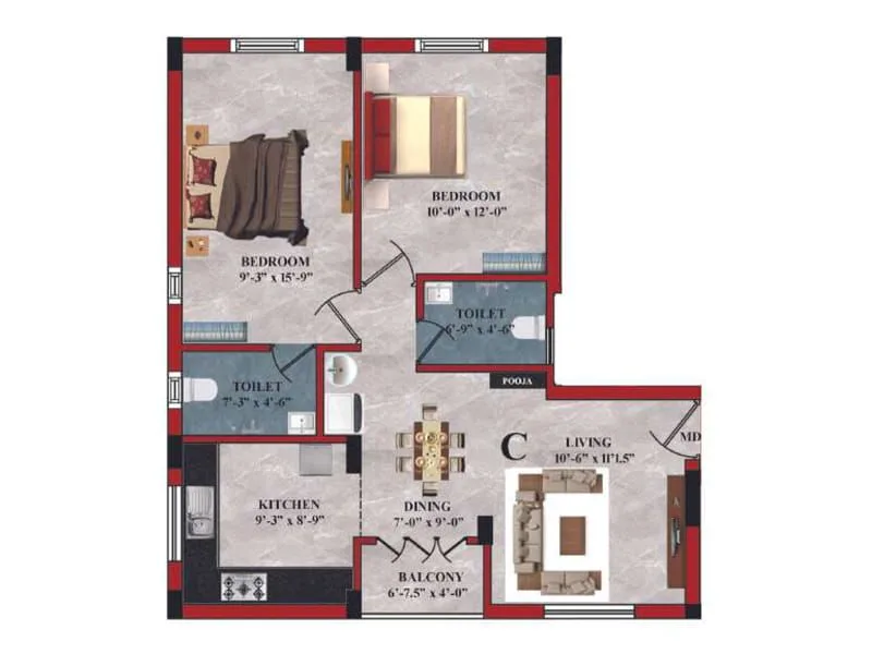 Sree Guru Darshana floor plan