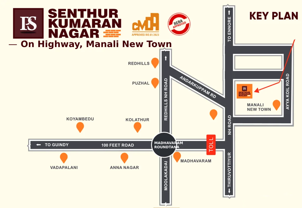 Senthur Kumaran Nagar key plan