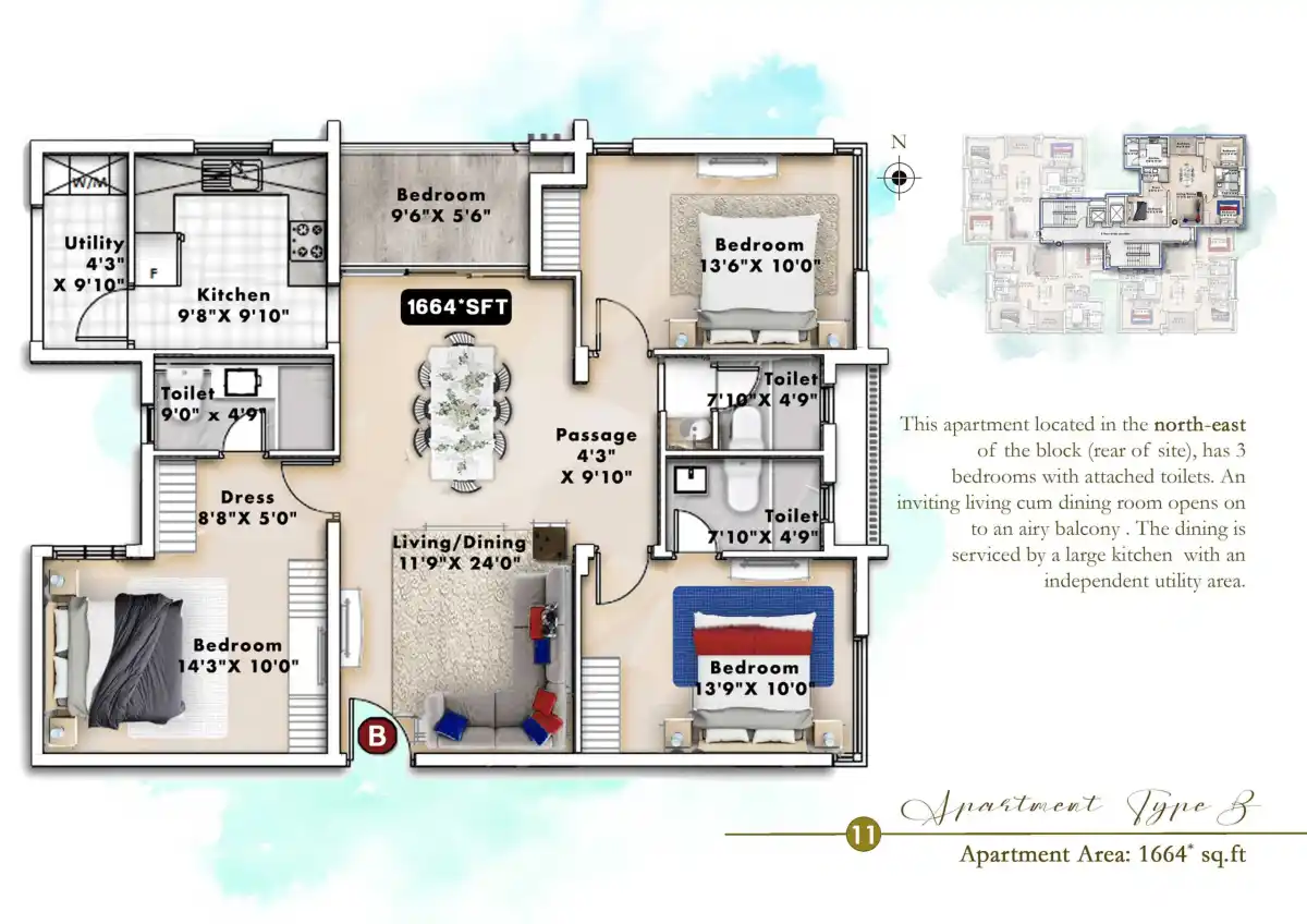 One Oh One floor plan