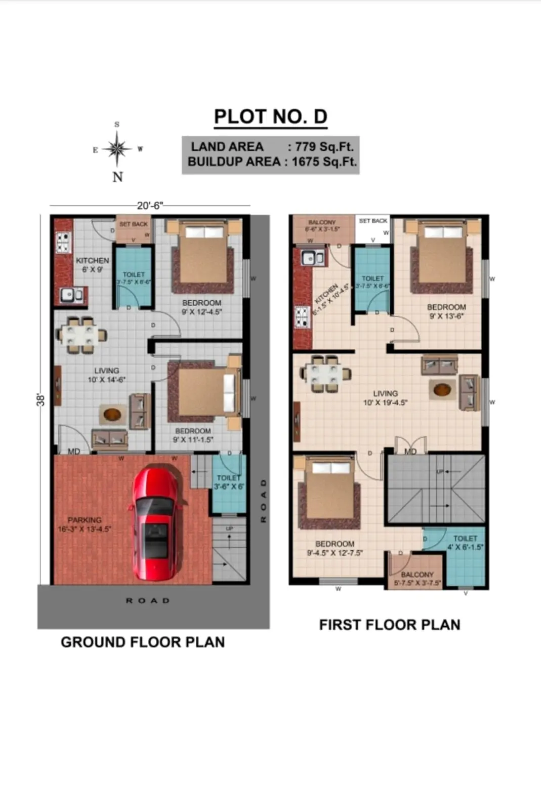 Villas in Kolathur floor plan