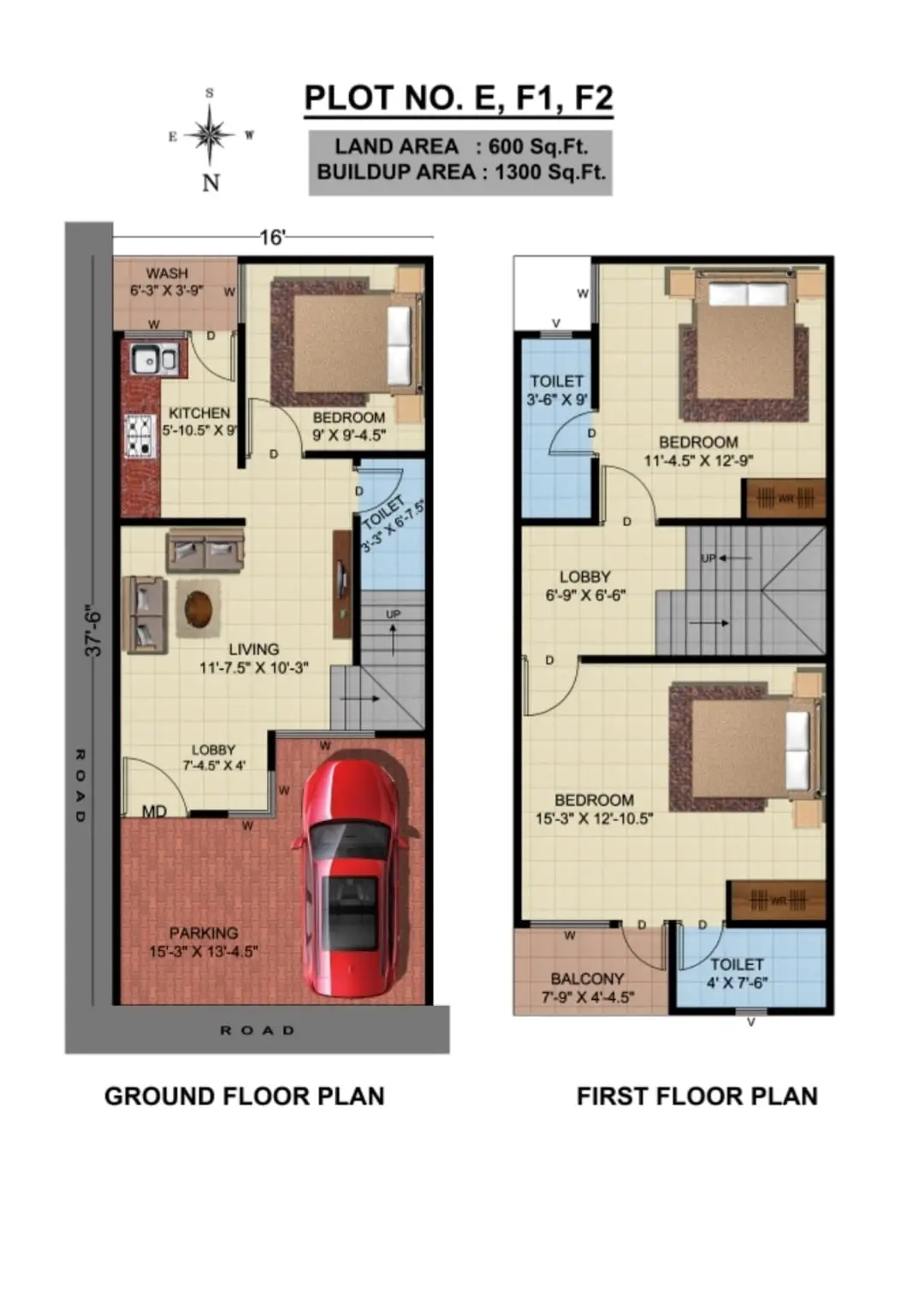 Villas in Kolathur floor plan