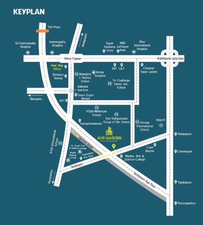 New Way Kvr Garden key plan
