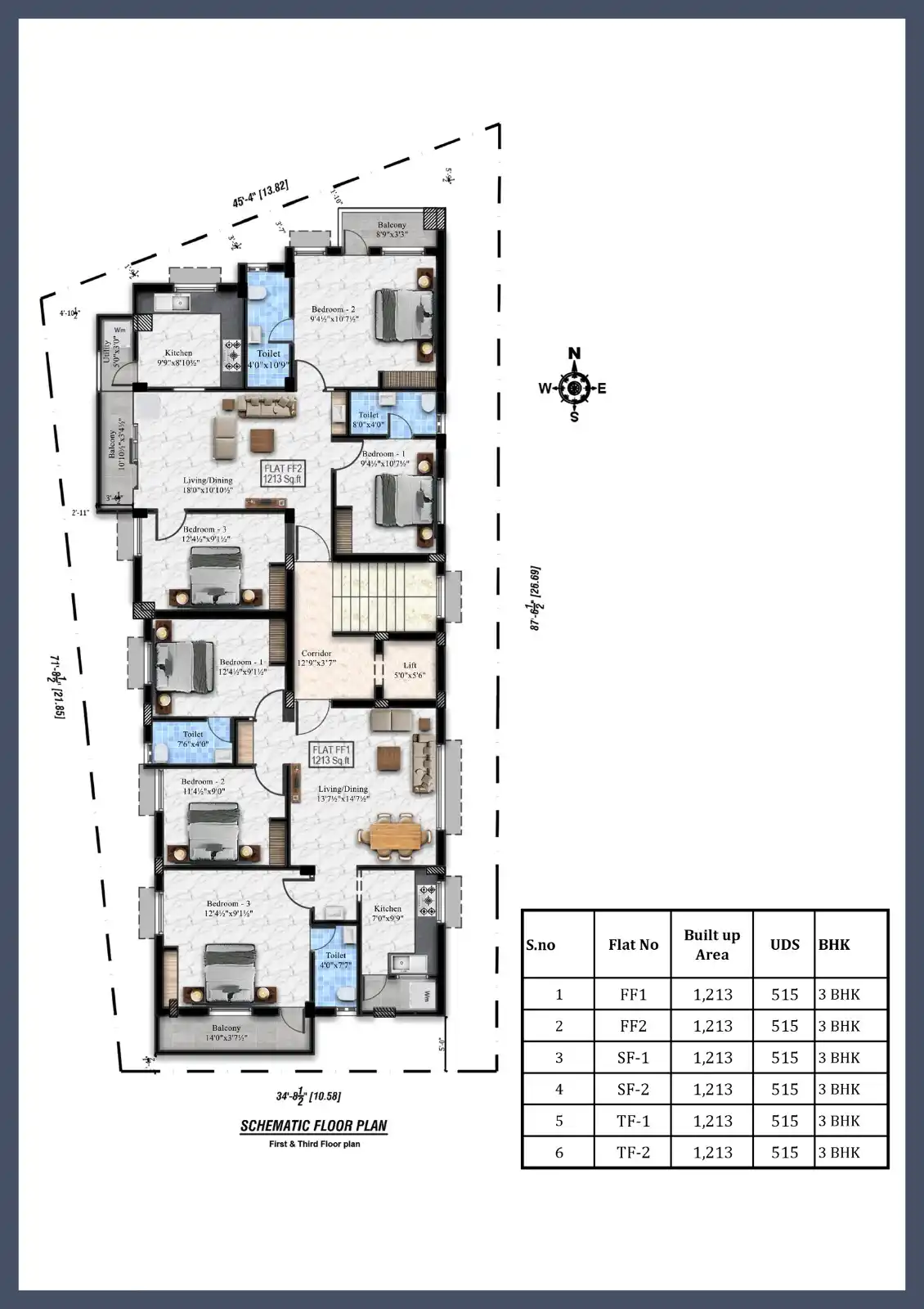 Madhavaram Flat floor plan