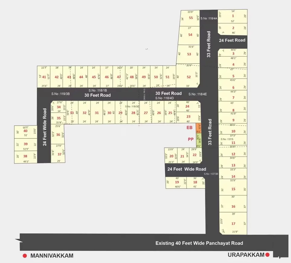 Pothigai Garden key plan