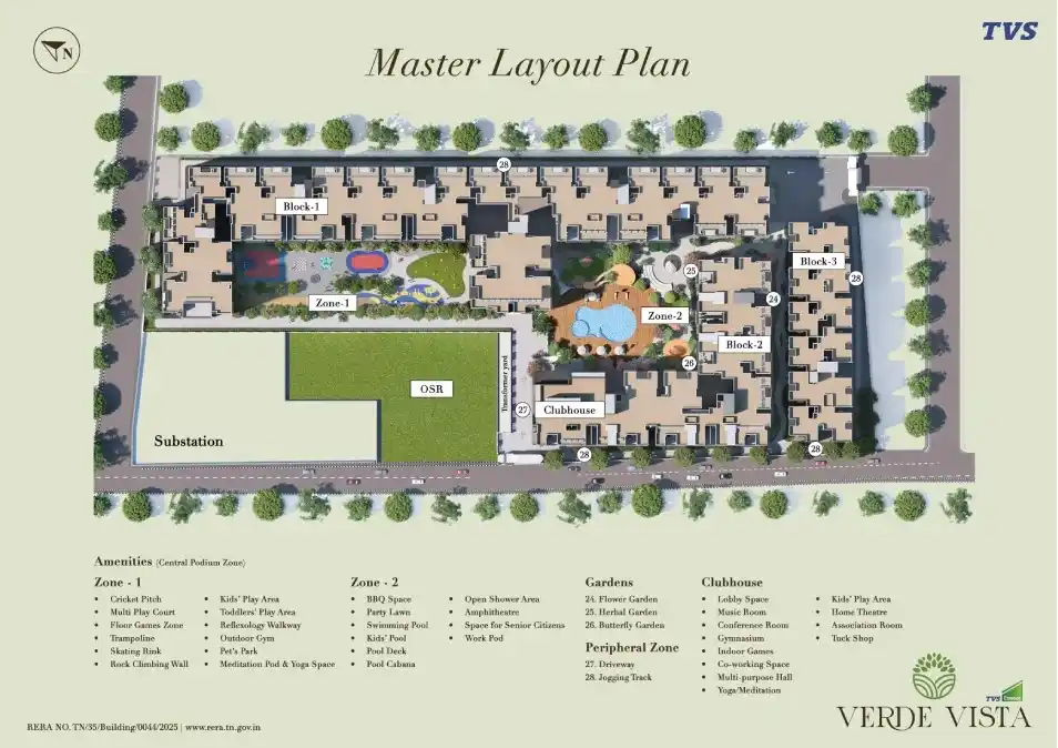 TVS Emerald Verde Vista key plan