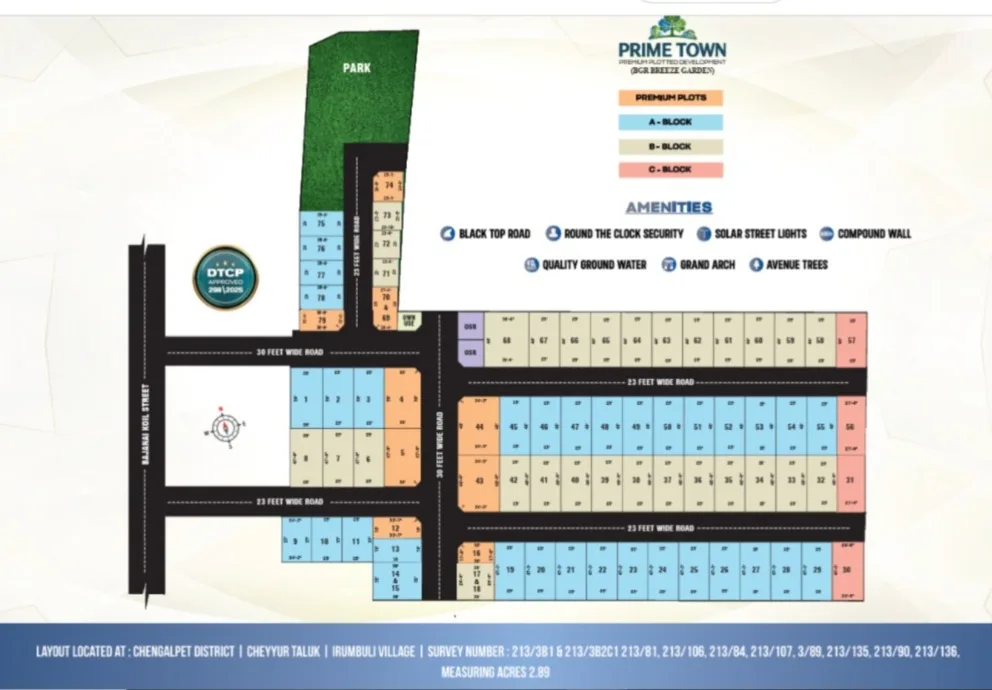 Prime town layout plan