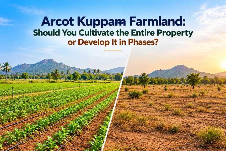 Arcot Kuppam Farmland: Should You Cultivate the Entire Property or Develop It in Phases?
