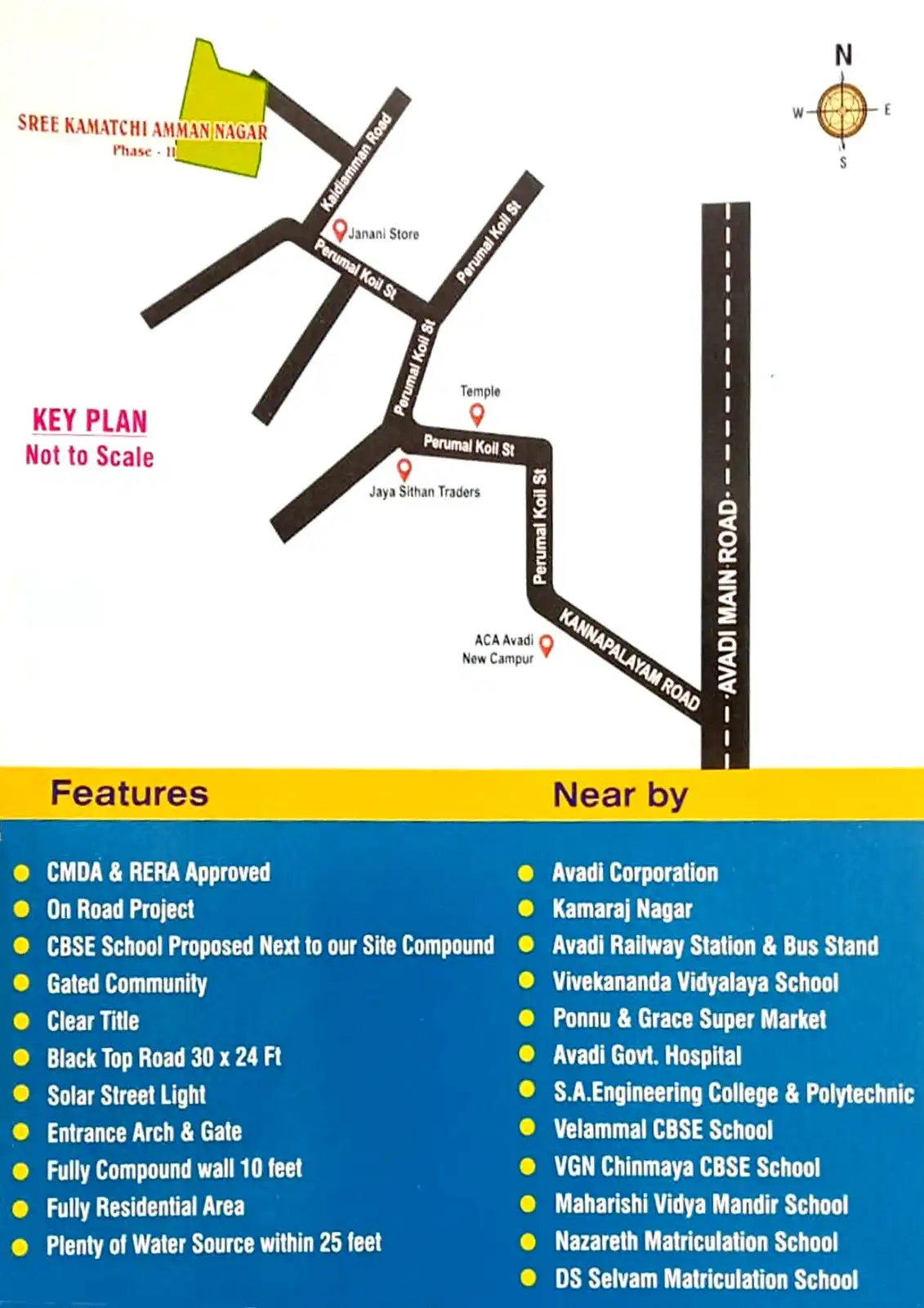 Plots in Kannapalayam key plan