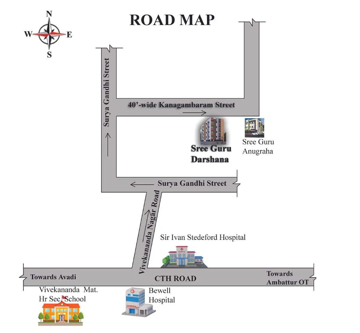 Sree Guru Darshana key plan