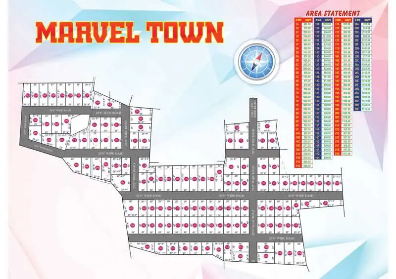 Marvel Town layout plan