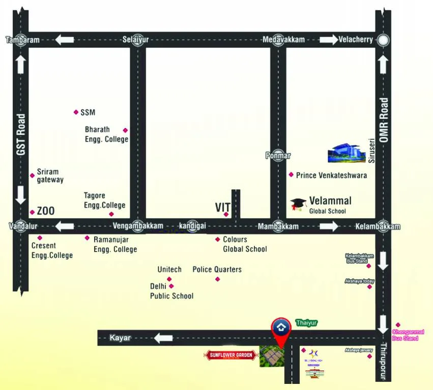 Sunflower Garden key plan