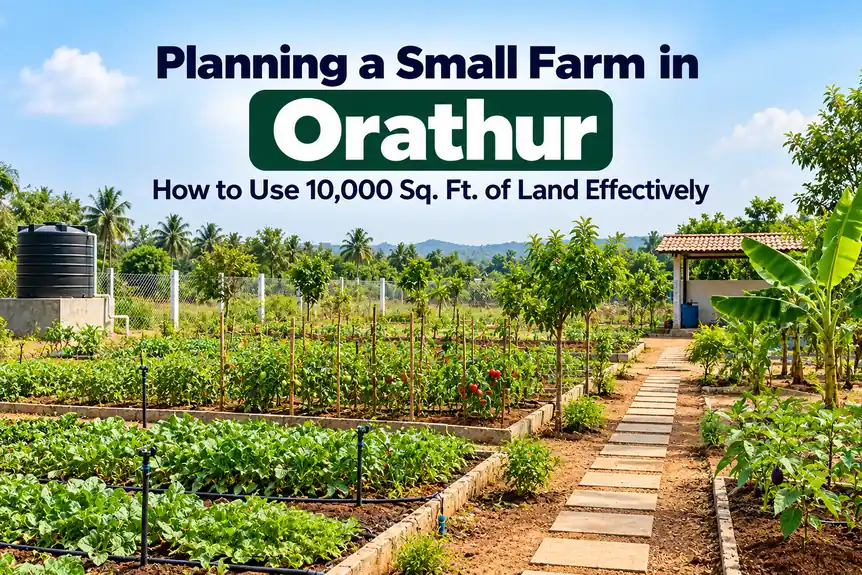 Planning a Small Farm in Orathur: How to Use 10,000 Sq. Ft. of Land Effectively
