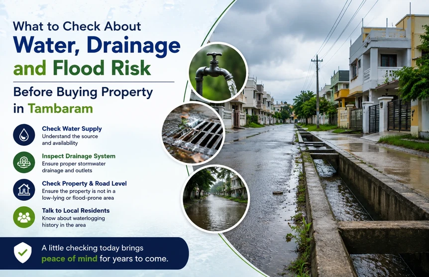 Water &amp; Drainage Checks Before Buying Property in Tambaram

&nbsp;
